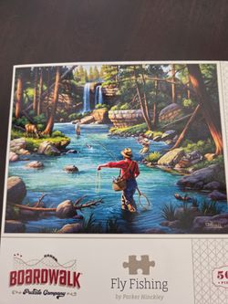 Fly Fishing - 500 Piece Jigsaw Puzzle by Boardwalk Puzzle Company