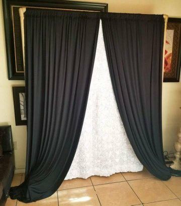 Black curtains