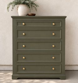 Mountain Olive 5 Drawer Solid Wood Chest