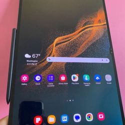 256GB Samsung Galaxy Tab S8 Ultra (14.6” super AMOLED Display / 2022 Model) stylus pen  & case 