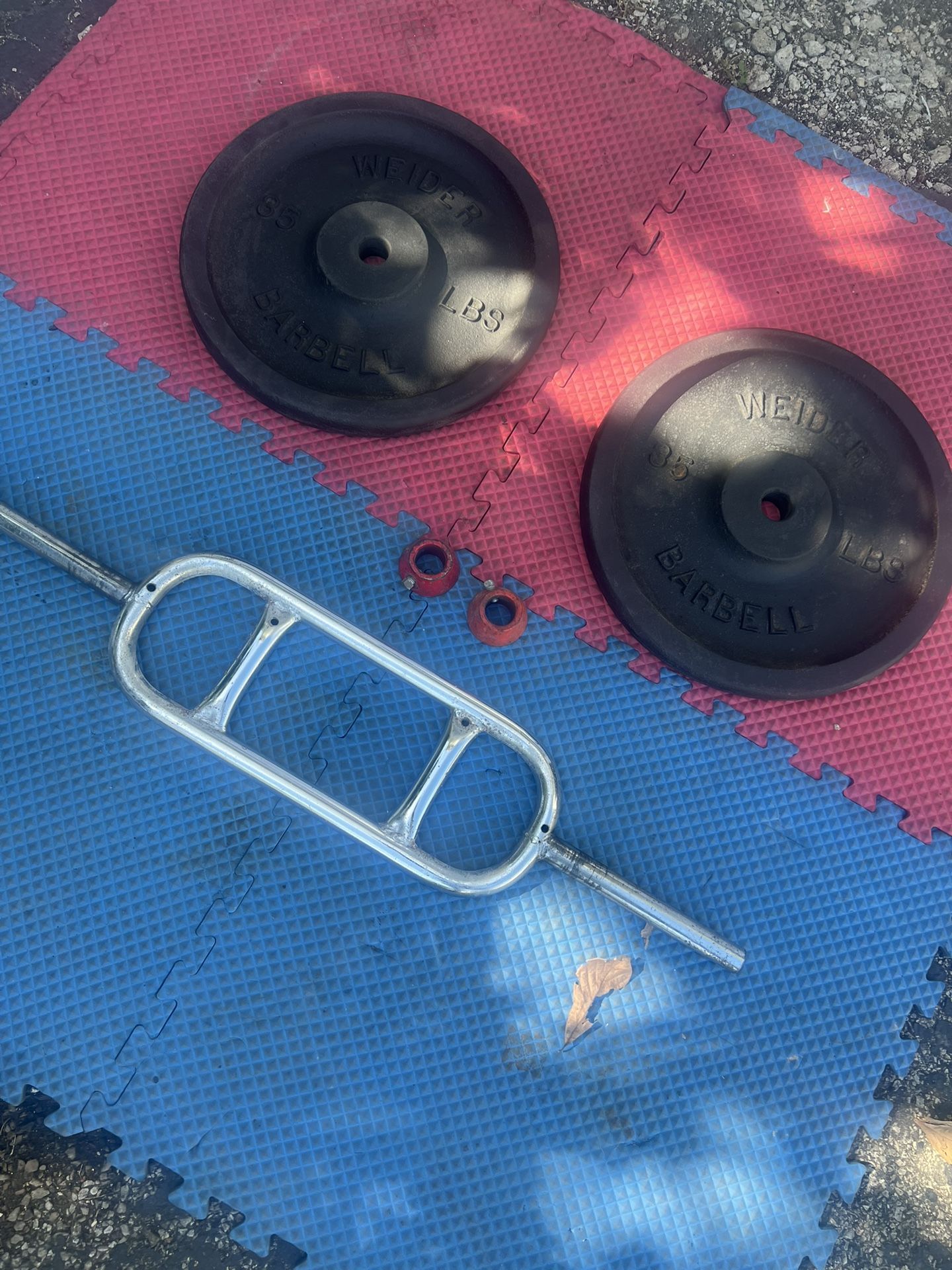 1 Inch Standard Pair Of 35lbs With H-curl Bar