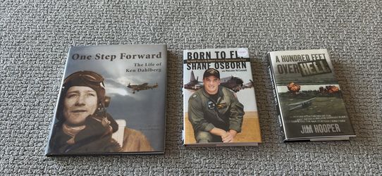 3 Signed Aviation Military History Books
