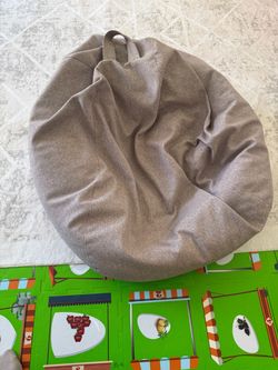 Gray Fabric Bean Bag Chair