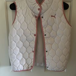 Girls size 12 puffy snap  vest
