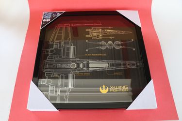 STAR WARS X-Wing fighter framed blueprints