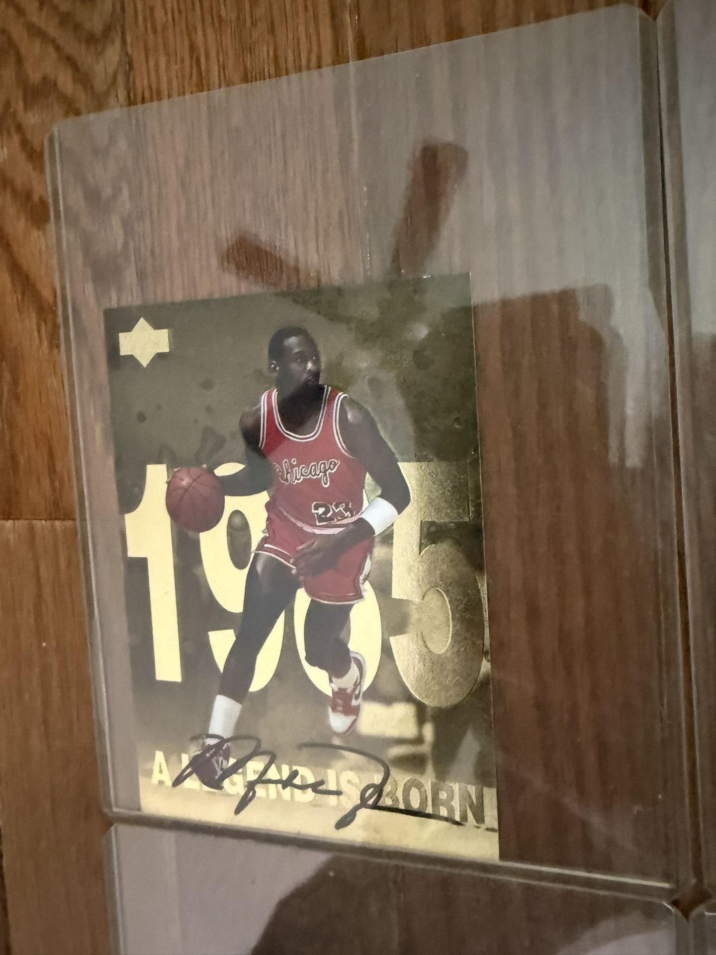 Michael Jordan Large Gold Foil-Set of 12 Autographed Basketball Cards Upper Deck