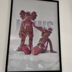 LARGE KAWS ART PHOTOS WITH FRAME