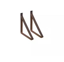 LOOP 9.4 in. Brown Leather Shelf Bracket (2-Pack)