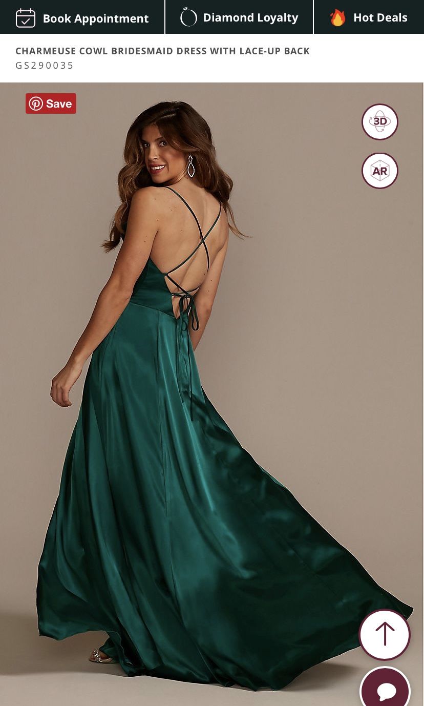 charmeuse cowl bridesmaid dress with lace-up back Charmeuse Cowl Bridesmaid Dress with Lace-Up Back GALINA SIGNATURE GS290035  for Sale in San Diego, CA