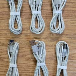 iPhone & iPad charging USB cable 3ft long, $8 for 2 bags of 6 pcs.