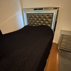 Modern Luxury Silver Bedroom Set- Queen Size