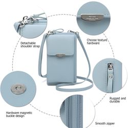 Myfriday Small Wallet for Women PU Leather Phone Checkbook Organizer Zipper Coin Purse