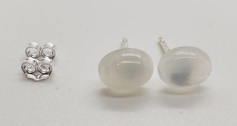 Natural Moonstone Sterling Silver Earrings