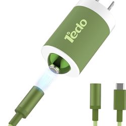 Magnetic for iPhone Charger, 1°edo GaN 30W Fast USB C Charger Block, PD 3.0 QC 4.0 Foldable with 6FT Cable Magnetic Fast Charger for iPhone 17/16 and 