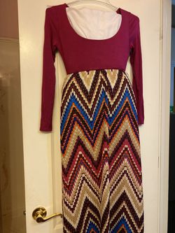 Long Sleeve Purple Maxi Dress Size 4