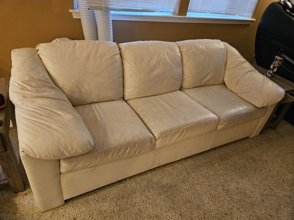 White Leather Couch