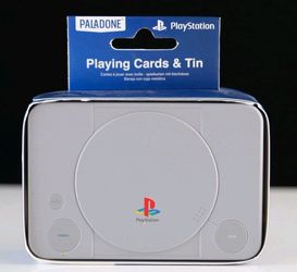 Sony PlayStation PS1  Playing Cards Collectible Tin with Cards