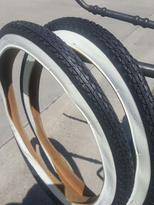 2-26x2.125 BEACH CRUISER BICYCLE TIRES 2 TUBES CLASSIC BRICK DESIGN-BLACK
