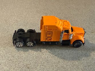Made in Hong Kong Diecast Orange Semi Tractor, NO Trailer 1/64