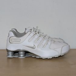 Nike Shox NZ SI Plus GS White Neutral Grey 317929-106 Youth Size 6.5Y Wmn Sz 8