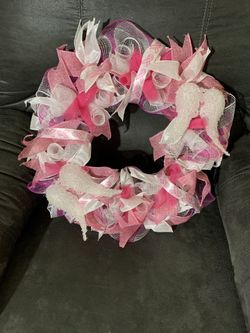 Breast cancer awareness Wreath