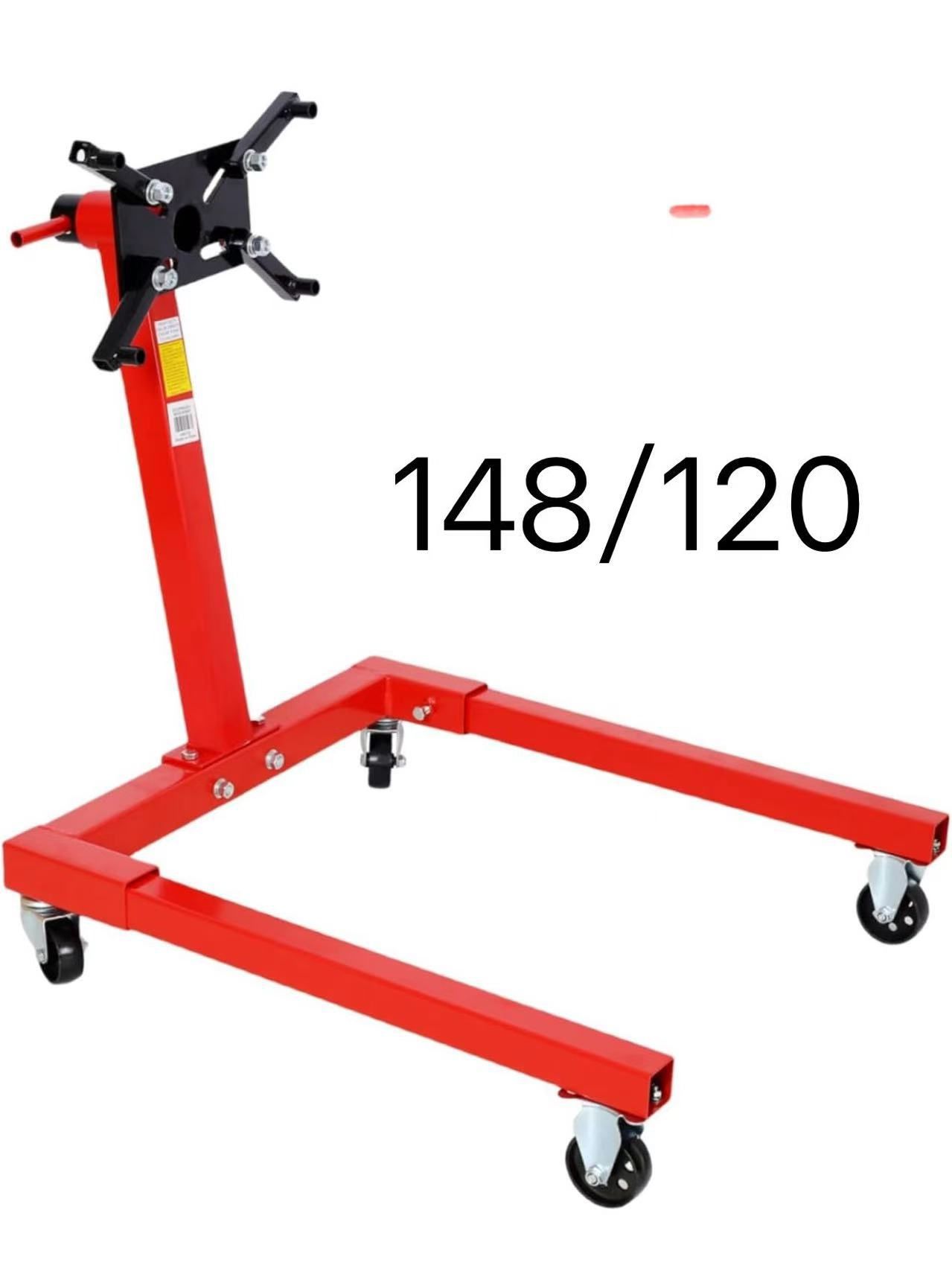 Engine Stand, 1250 LBS Auto Truck Motor Dolly Mover Jack Rotating Engine Stand, 360 Degree Adjustable Mounting Head with Swivel Caster Wheels