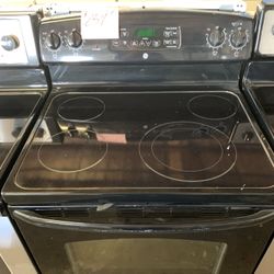 Black Glass Top Stove Ge . Warehouse pricing.   Warranty  . Delivery Available . 2522 Market st. 33901