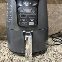 Ninja AF101 Air Fryer that Crisps, Roasts, Reheats, & Dehydrates, for Quick, Easy Meals, 4 Quart Capacity, & High Gloss Finish, Grey