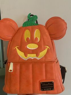 Disney loungefly pumpkin backpack
