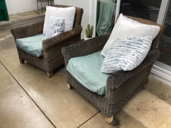 2 STYLISH WICKER CHAIRS