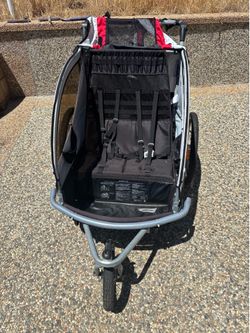 Double bike trailer or jogging stroller