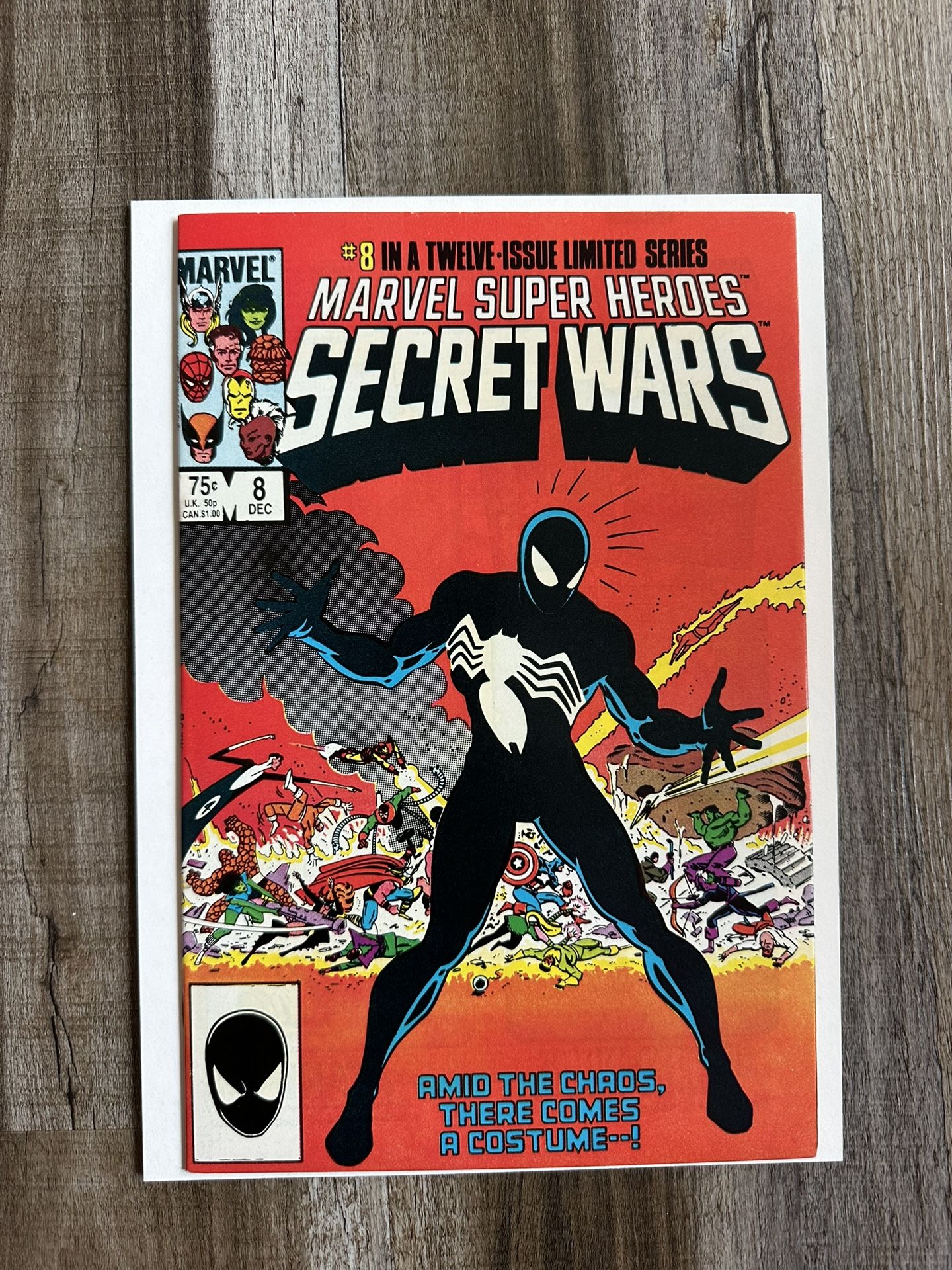 Secret Wars #8 (Origin of black symbiote & 2nd appearance of Spider-Woman)