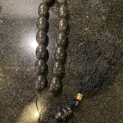 Greek Decorative Large Worry Beads (1.5” ea) on String with Tassel (1.5 feet L)