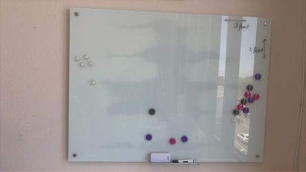 Glass Magnetic Whiteboard – 3 ft x 2 ft