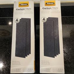 2-Boxes Fellowes Carbon-Filters for AeraMax DX5, 90, DB5, 100 (4 Pack ea)