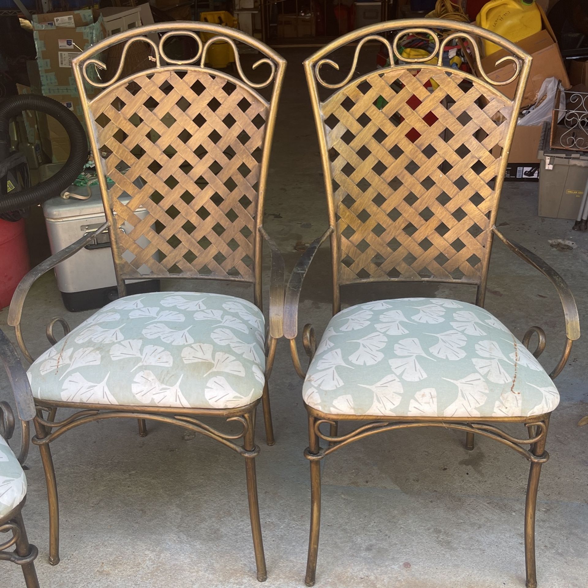 Brass Colored Metal (heavy Duty) Dining Chairs