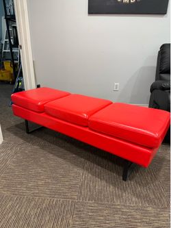 🔴 Modern Red Bench / Waiting Room Bench – Commercial Grade – $75