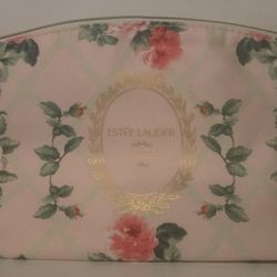  New Estée Lauder Makeup Bag+full size 420 Rebellious Rose Lipstick+017 Mauve Lip Liner