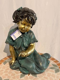 Statue of girl in the garden- home decor, yard decor