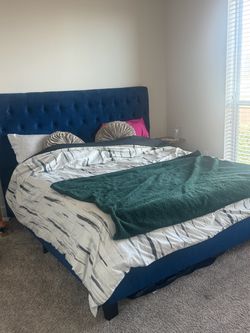 Blue king bed