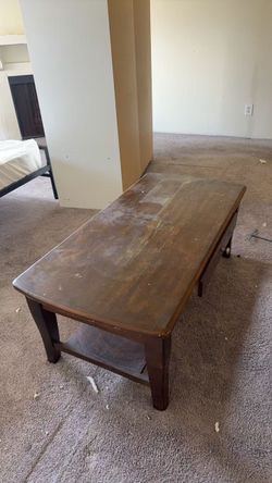 Solid wood coffee table