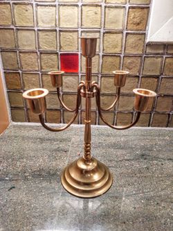 Vintage Solid Brass Candelabra