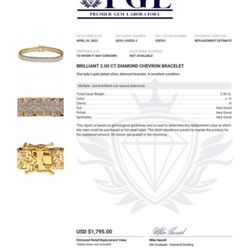 2.00 Ct Natural Diamond Bracelets