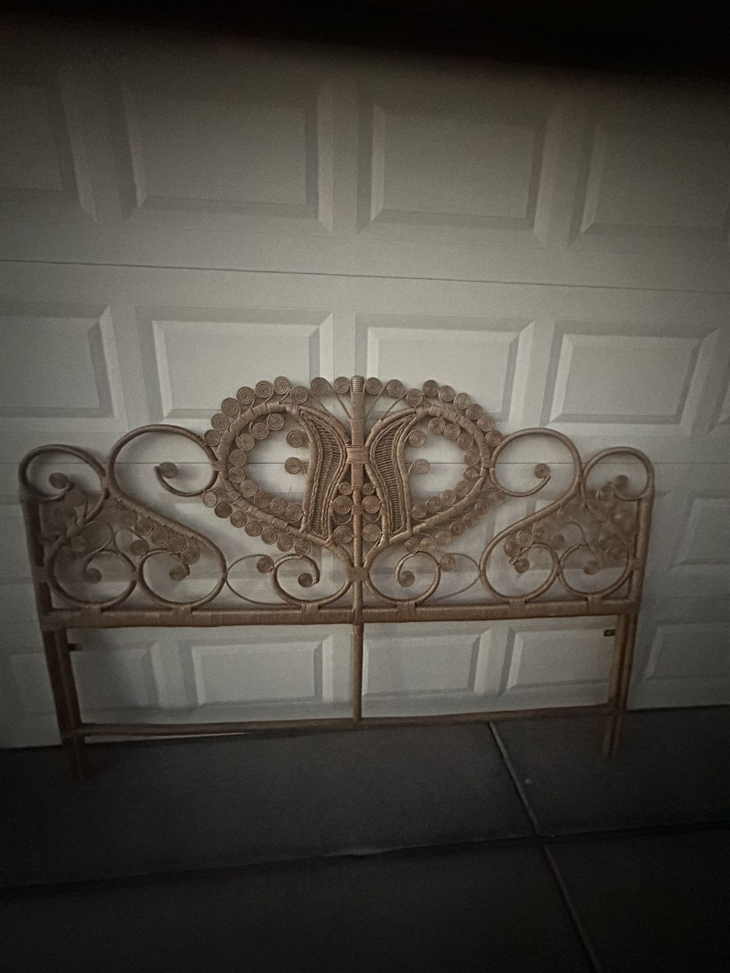 King size Rattan Bohemian Headboard