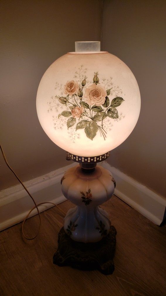 Vintage Hand Painted Lamp