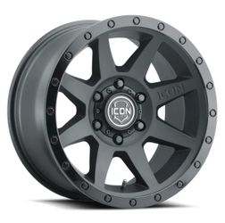 17″ ICON ALLOYS WHEELS REBOUND DOUBLE BLACK OFF-ROAD RIMS