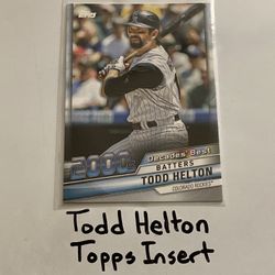 Todd Helton Colorado Rockies All-Star 1st Baseman Topps Short Print Insert Card. 