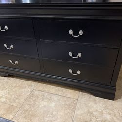 Black 6 Drawer Dresser