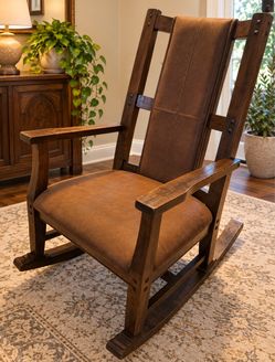 Solid Birch wood rocking chairs x 2