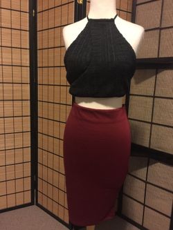 Skirt and halter top